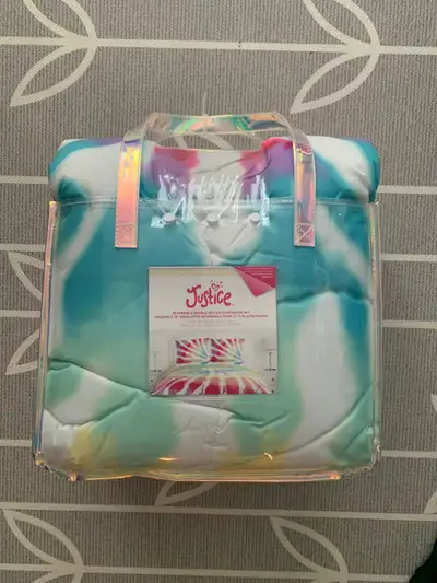 justice rainbow comforter set brand new, View more