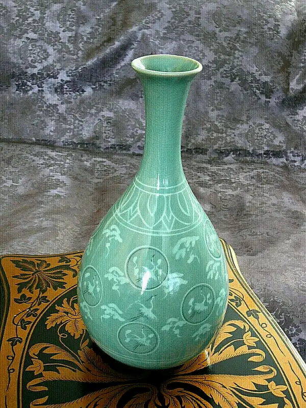 MAGNIFIQUE GRAND VASE en Delft asiatique d'époque 19e EUR 275,00