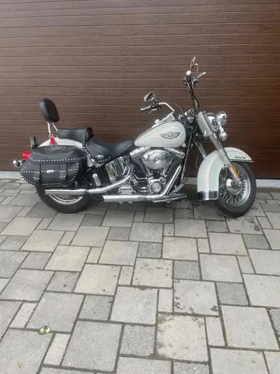 100th Anniversary Issue Harley Davidson Heritage Softail Classic. Finished in rare Pearl White. Bill...