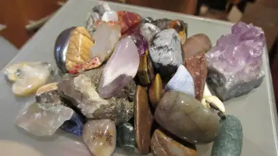 Selling collection of Canadian gems on glass plate. Nice collectible home decor accent. Please check...