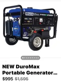 NEW DuroMax Portable Generator XP5500EH Gas/Propane Powered Dual