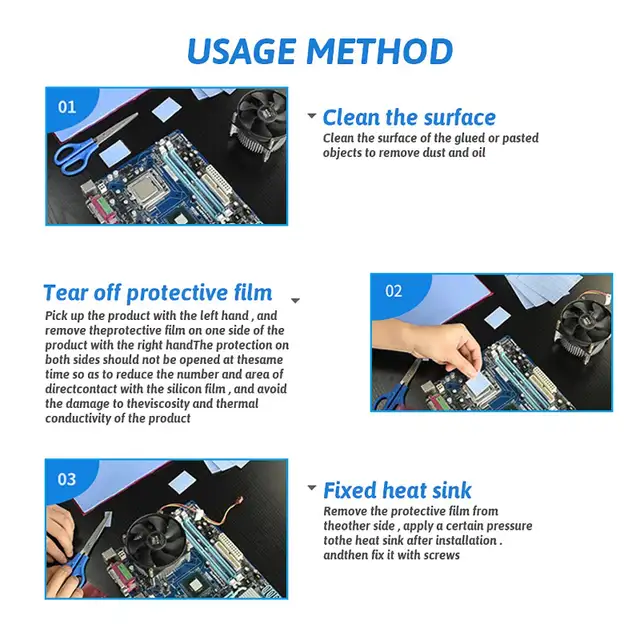 RGeek 6.0W/mK Thermal Pad GPU CPU Heatsink Cooling Conductive Si in Other in City of Montréal - Image 8