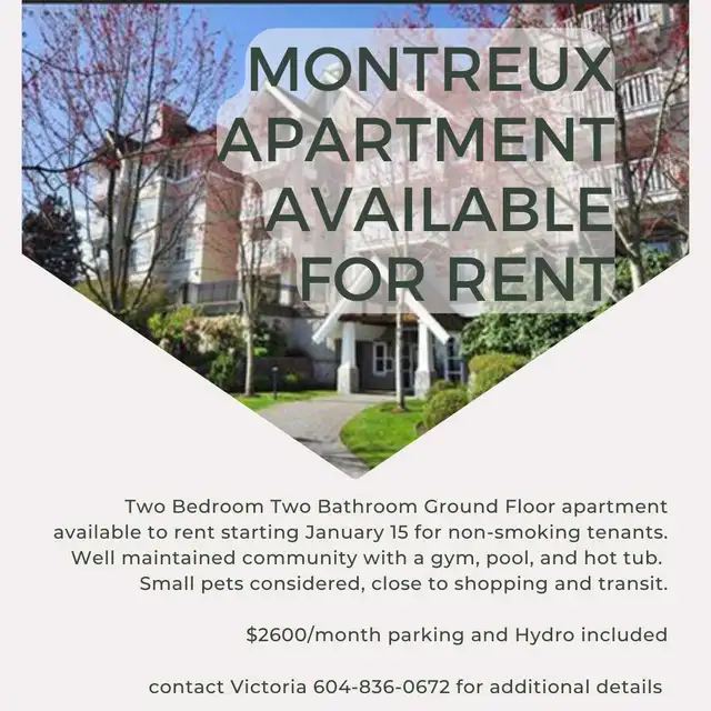 Beautiful 2 bed 2 bath condo at The Montreux