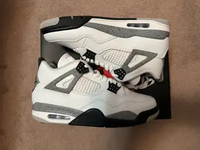 JORDAN 4 WHITE CEMENT (2025) SIZE 10.5, View more