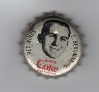 CARTE DE HOCKEY 1964-65 Coca-Cola Caps 51 G. Bergman 18 BOUCHON