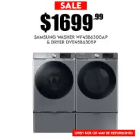 Save Big on Samsung Washer WF45B6300AP & Dryer DVE45B6305P