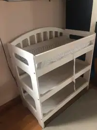 Like new diaper changing table with shelves