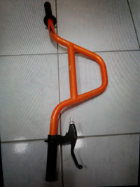 BMX handlebar with grips & brake lever $20 total 