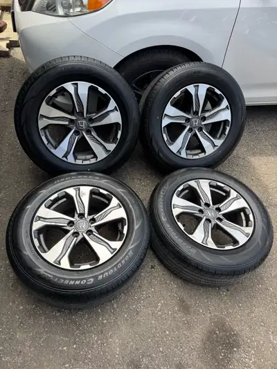You can use them on a 2012-2025 Honda CR-V. They are OEM from 2022 CR-V. Tires have lots of life lef...