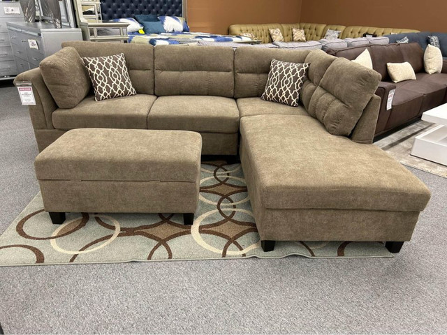 5 Seater Anchor Sectional Sofa With Storage Ottoman!!! in Couches & Futons in Hamilton - Image 2