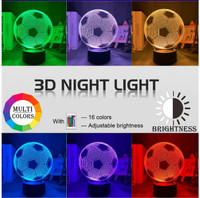 3D Illusion Night Light Football Ball Touch Sensor Remote $30