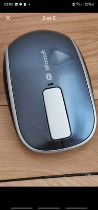 Microsoft Sculpt Touch Bluetooth Mouse Model 1497 Metallic Blue 