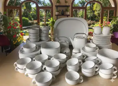 Rosenthal Lanka Suomi Dinner Set Platinum trim Germany Full Set, View more