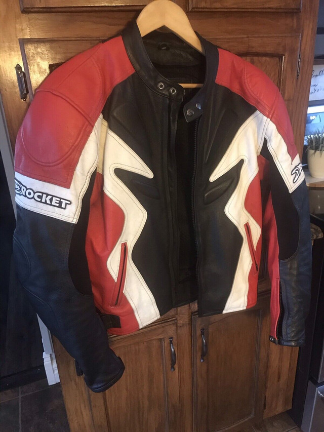 Leather armoured joe rocket motorcycle jacket in Motorcycle Parts & Accessories in Annapolis Valley
