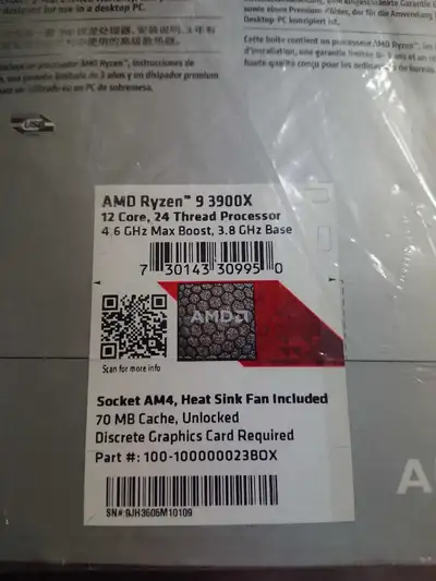 AMD CPU 3900x band new, View more
