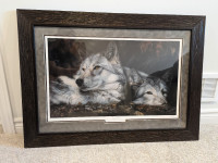 Ducks Unlimited painting - Place of Peace (wolves)