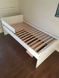 IKEA Slakt Twin Bed with guard rail and slats