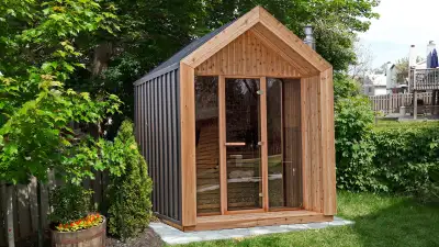 Escape to Bliss with the Hudson Sauna! Transform your backyard into a luxurious retreat with the Hud...
