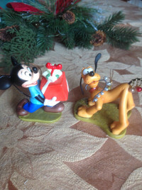 Vintage Disney Mickey Mouse & Pluto Christmas Ornaments Ornement
