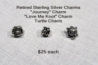 Pandora Sterling Silver/Gold Charms and Clips