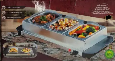 Keep your delicious dishes warm and ready to serve with this brand new Brentwood Buffet Server and W...