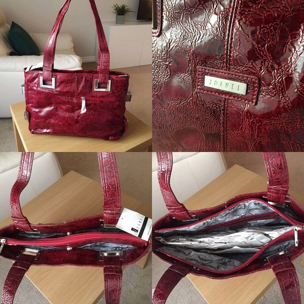 NEW Joanel Women's Large Oversized Red Silver Metal Accent Purse in Women's - Bags & Wallets in City of Toronto