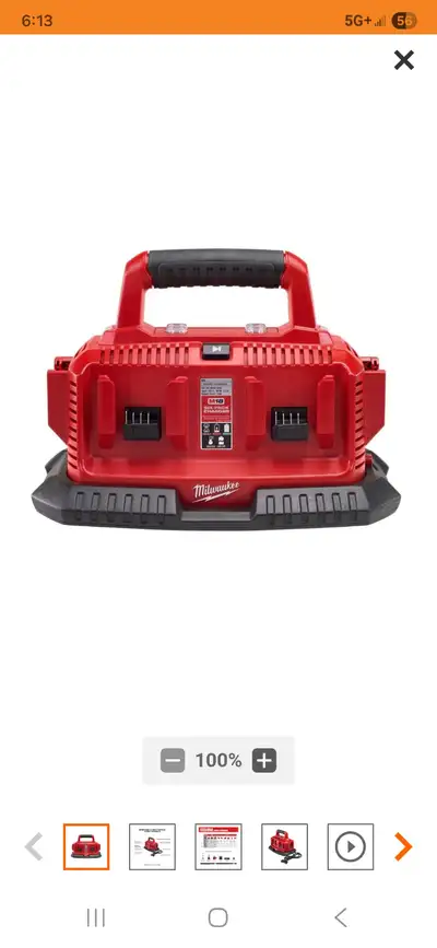 Milwaukee Tool 18V M18 Lithium-Ion 6 Battery Sequential Charger, View more
