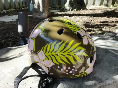 Girls Teens Hibiscus Bicycle Green, Pink Brown Hibiscus Helmet, View more