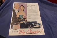 1939 Chrysler Royal 4- Door  Sedan Washington Original Ad