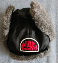 Black/Grey Promotional Mac Tools Trapper Hat 100% Cotton Lining