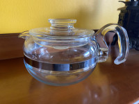 Vintage Pyrex Flameware Glass 6-Cup Stovetop Tea Pot