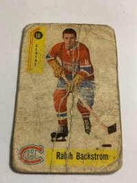 1958-59 PARKHURST RALPH BACKSTROM ROOKIE MONTREAL CANADIENS #16