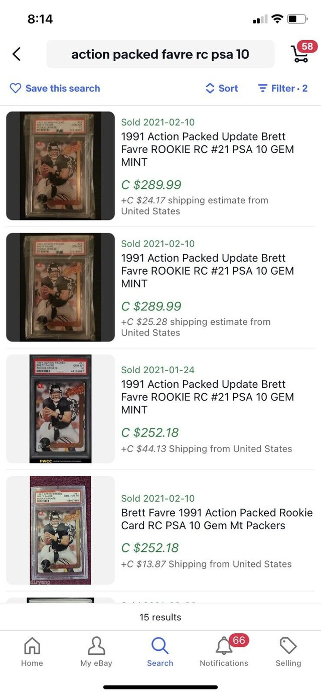 Action Packed 91 NFL FOOTBALL Set FAVRE RC Showcase 304 in Arts & Collectibles in Edmonton - Image 2