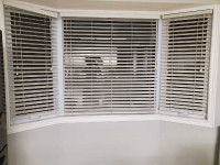 White Faux Wood  Blinds 