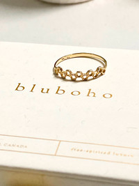 Bluboho 14k gold Honeycomb ring