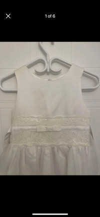 Flower girl or party dress  - pearl color.