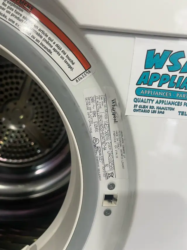 whirlpool!! apartment size washer electric dryer set  in Washers & Dryers in Mississauga / Peel Region - Image 6