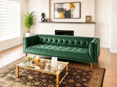 Velvet Chesterfield Sofa , View more