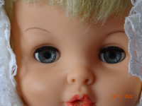 Vintage  Baby doll,  17 inch, cute dressed, by Reliable in  1975