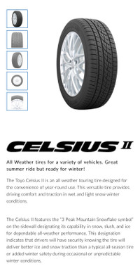 235/55R19 Toyo Celsius II - All Weather Tires