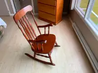Antique wood rocking chair
