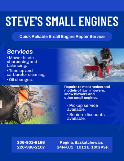 Steve's Small Engine Repairs & Service, View more