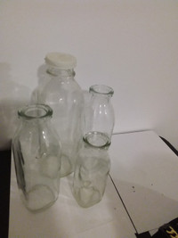 Antique Glass Milk Bottles