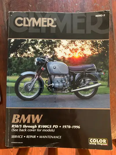 Clymer BMW airhead twin motorbike repair manual for all models made 1970-1996 (see pic for exact lis...