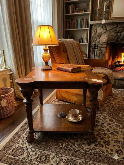 Vintage Wooden Side Table, View more