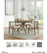 Brand New! 5-Pc Dining Table And Chairs