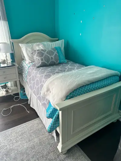 Country Style Twin Bed and Desk/Chair  , View more