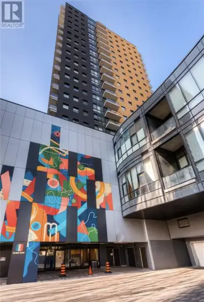 Available for rent May 1, 1 bedroom plus den and parking condo at 100 Garment Street. Located just s...