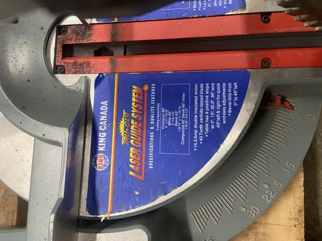 King Canada 10” sliding Miter Saw in Power Tools in Calgary - Image 6