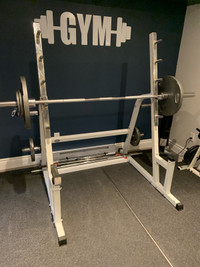 Bench Press / squat rack with 86” Olympic bar